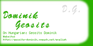 dominik geosits business card